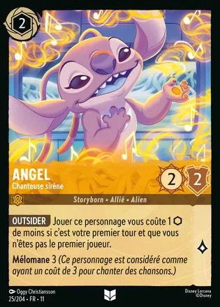 Angel Chanteuse sirène - carte Outsider Ambre de Givresort S11