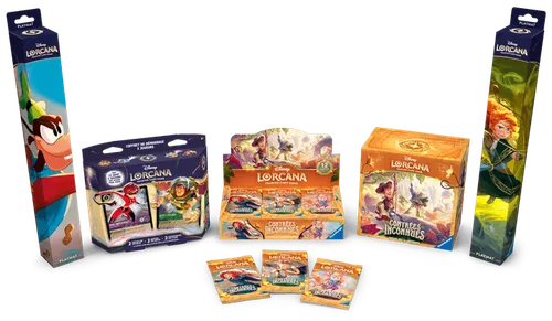Gamme de produits Disney Lorcana Chapitre 12 Contrées Inconnues - display, trove pack, boosters et starter
