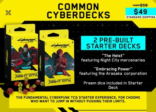 Palier Common Cyberdecks à 49 dollars - 2 starters The Heist et Embracing Power