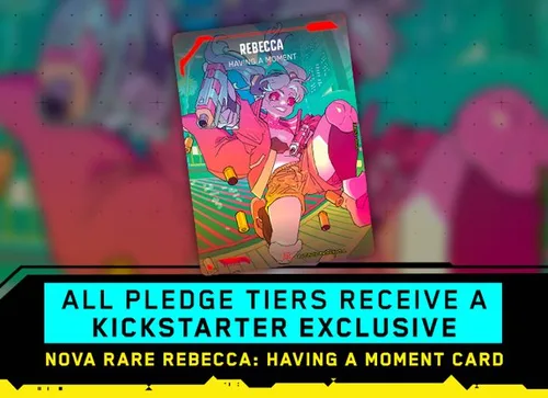 Vue d'ensemble des paliers Kickstarter Cyberpunk TCG - de 49$ à 7999$