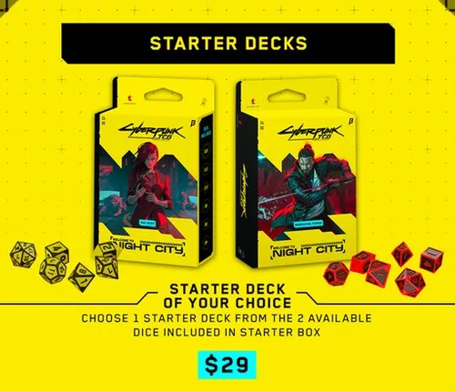 Starter deck Cyberpunk TCG - The Heist avec V et son équipe