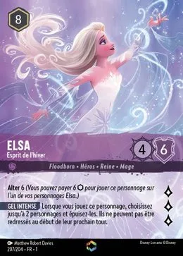 Carte Elsa - Spirit of Winter Disney Lorcana The First Chapter Chapitre 1