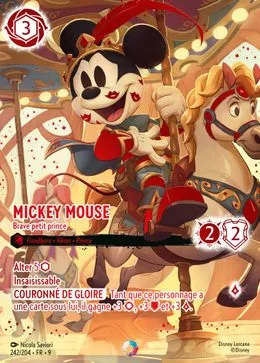 Carte Mickey Mouse version iconique Disney Lorcana