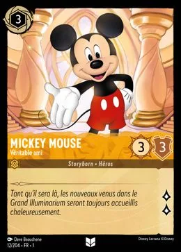 Carte Mickey Mouse - True Friend Disney Lorcana The First Chapter Chapitre 1