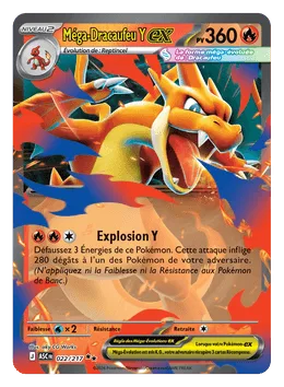 Carte Méga-Dracaufeu Y-ex extension Pokémon Héros Transcendants ME02.5