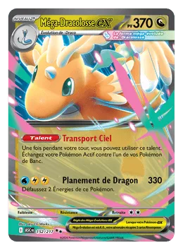 Carte Méga-Dracolosse-ex extension Pokémon Héros Transcendants ME02.5