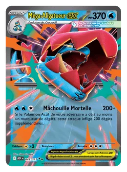 Carte Méga-Feraligatr-ex extension Pokémon Héros Transcendants ME02.5