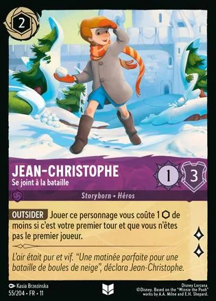 Jean-Christophe Se joint à la bataille - carte Outsider Saphir de Givresort S11