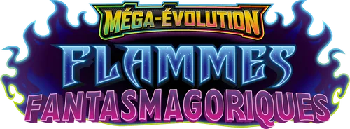 Logo officiel Flammes Fantasmagoriques, set ME02 de la série Méga-Évolution JCC Pokémon