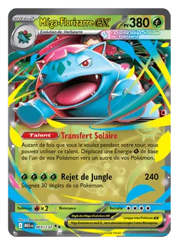 Carte Méga-Florizarre-ex extension Pokémon ME01 Méga-Évolution