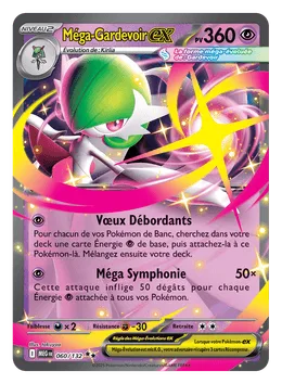 Carte Méga-Gardevoir-ex extension Pokémon ME01 Méga-Évolution