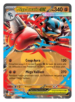 Carte Méga-Lucario-ex extension Pokémon ME01 Méga-Évolution