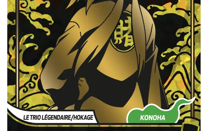 Carte Legendaire or 22k Tsunade Hokage - finition or veritable Naruto Mythos TCG